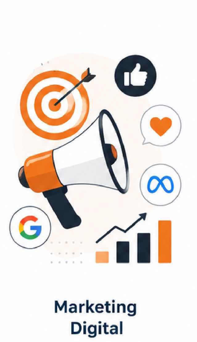 Marketing digital, SEO, Google Ads, Meta Ads y medición de ROI