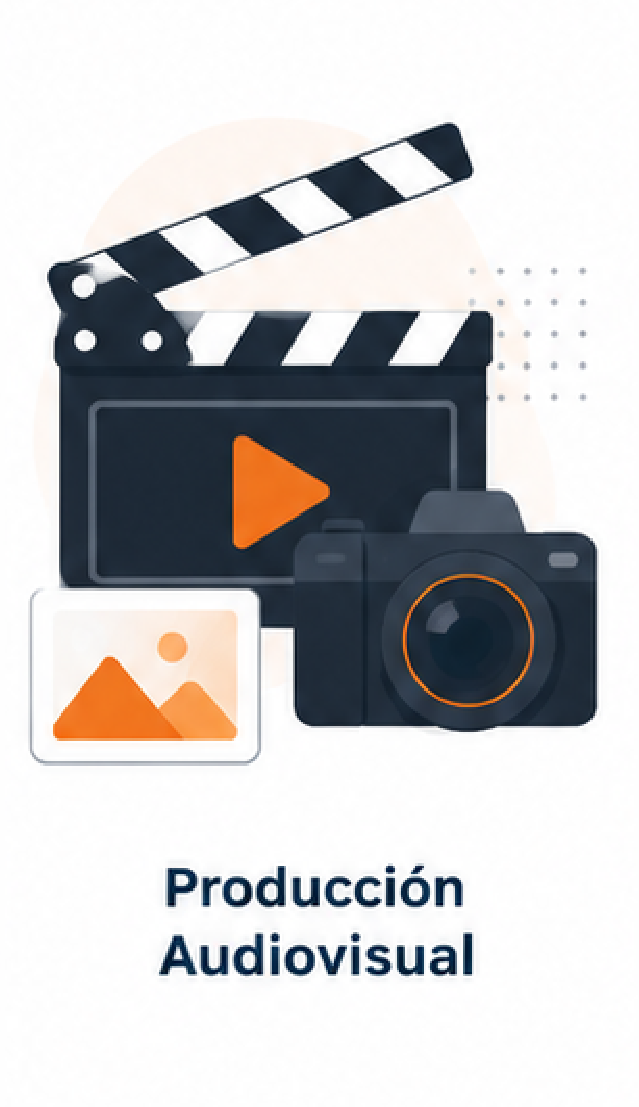 Producción audiovisual, fotografía comercial, video y animación 2D